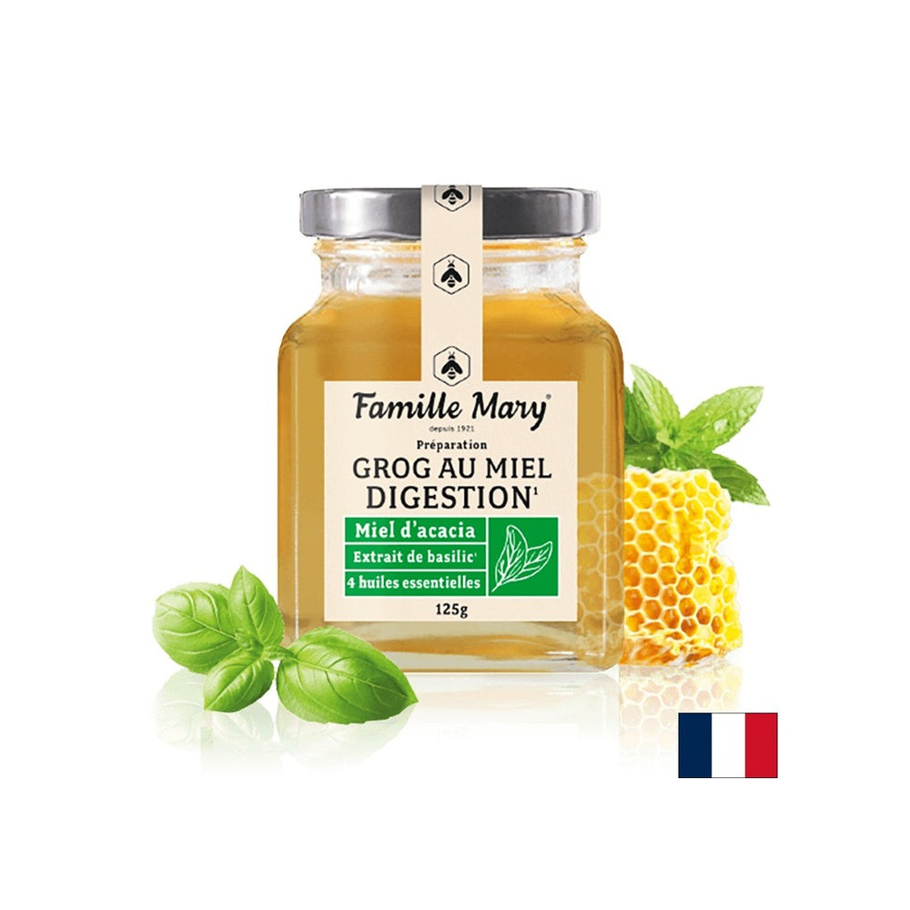 Grog a jó emésztéshez (akác mézzel, 4 típusú illóolaj és bazsalikom), 125 g