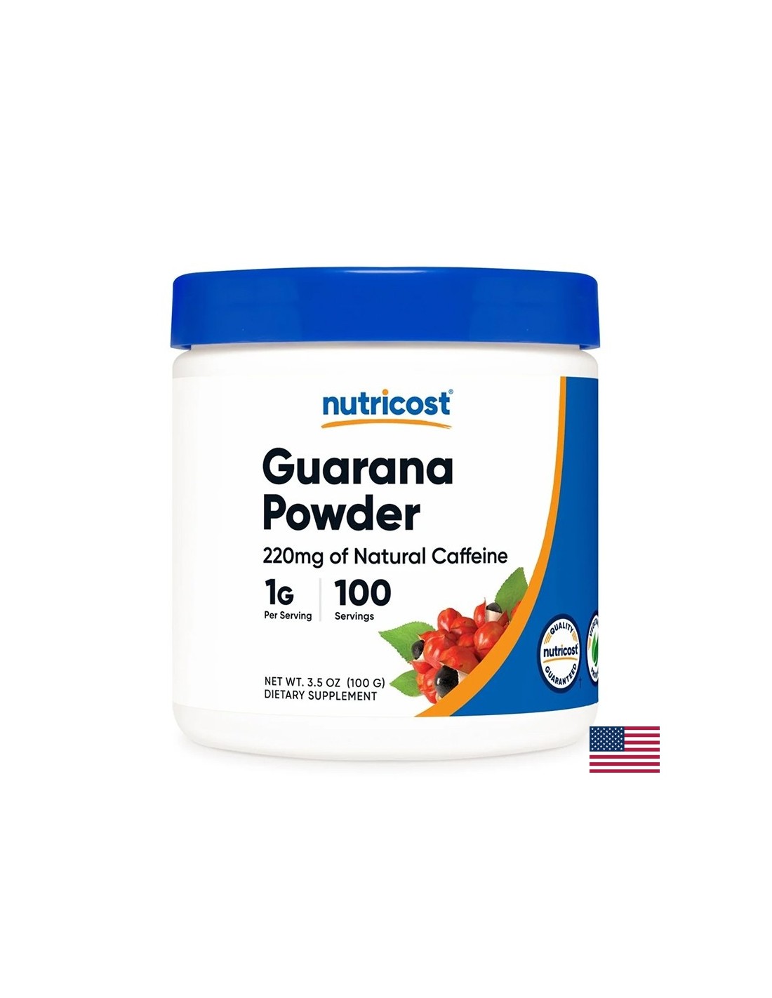 Riduzione del peso - guarana, 1000 mg x 100 g di polvere