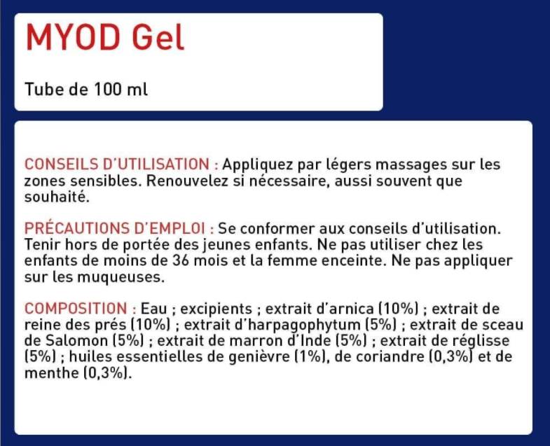 Myo D gel | Músculos, tendões e alívio das articulações com Arnica - 100 ml