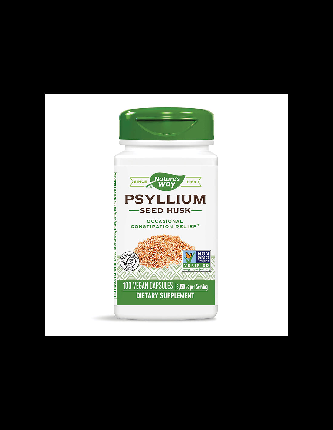 Psyllium Seed Husk/ Теснолист живовляк/ Хуск (люспи) 525 mg x 100 капсули Nature’s Way - Feel You