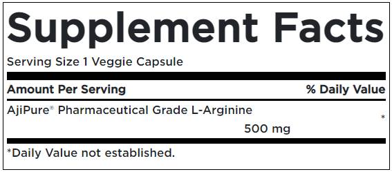 AJIPURE L-AARGININE 500 mg 60 capsules