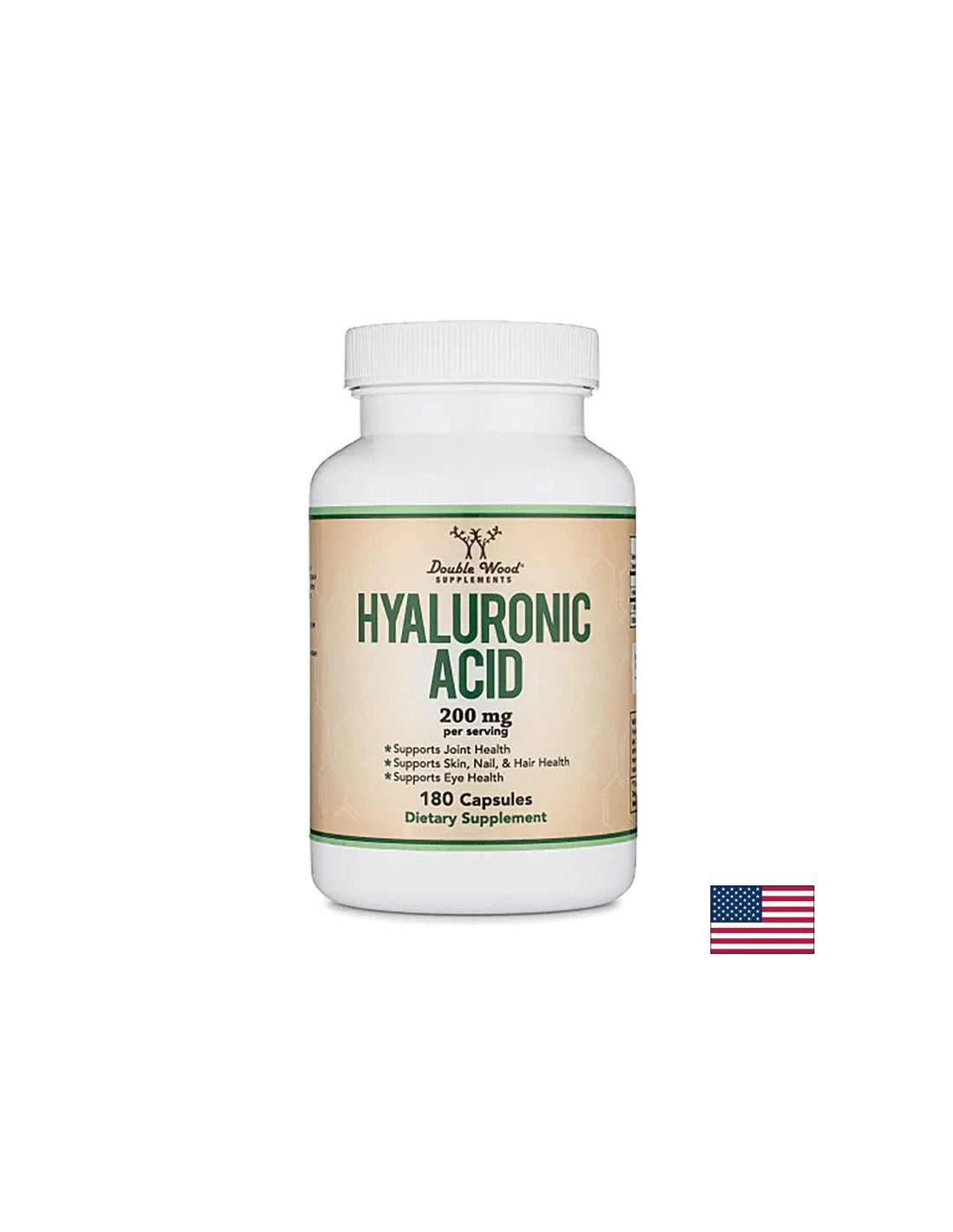 Hyaluronic acid - Hyaluronic acid, 180 capsules Double Wood