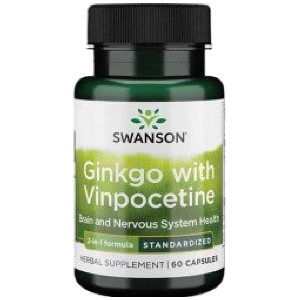 Ginkgo with Vinpocetine (Standardized) 40 mg - 60 capsules