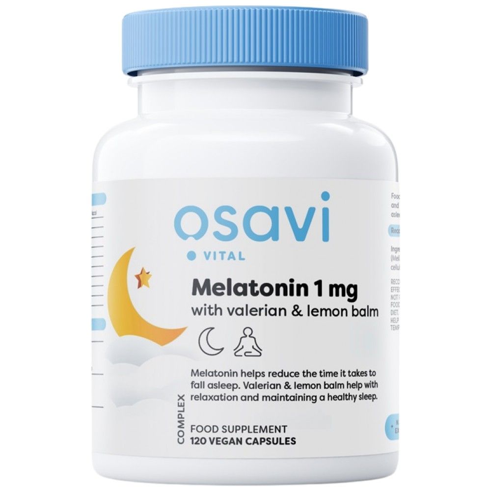 Melatonină cu Balm Valerian și Lemon - 120 Capsule