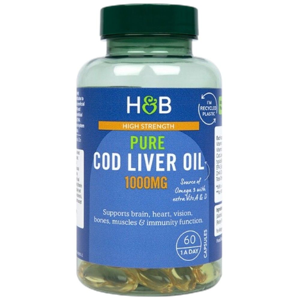 Cod Liver Oil 1000 mg - 60 gel capsules