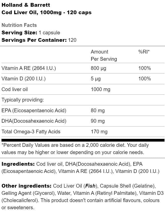 COD LIEWER Ueleg 1000 mg - 60 Gelkapselen