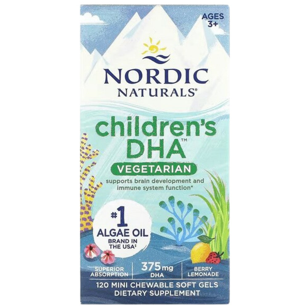 Children's DHA Vegetarian 375 mg - 120 Дъвчащи таблетки - Feel You