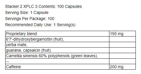 Stacker3 XPLC New - 100 capsules