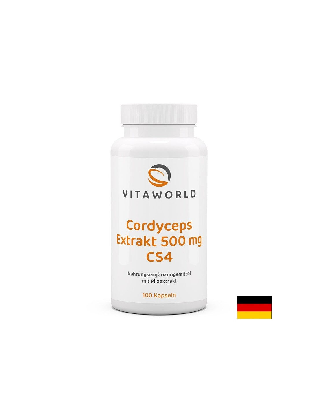 Immunité - Extrait de champignons Cordyceps CS4, 500 mg x 100 capsules