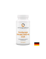 Immunité - Extrait de champignons Cordyceps CS4, 500 mg x 100 capsules