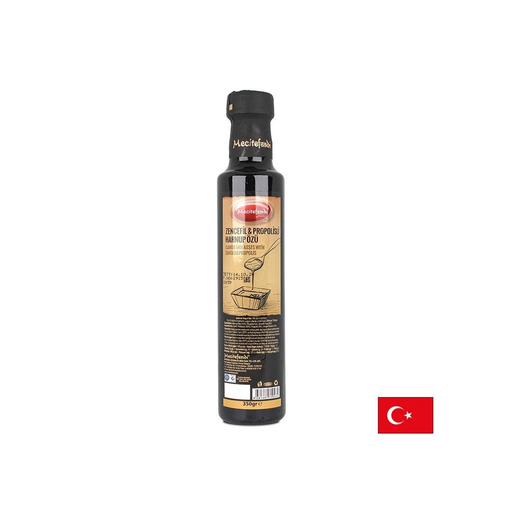 Melaza de algarroba con propóleos y jengibre - inmunidad - para ingesta directa o saborizante de dulces y bebidas, 350 g