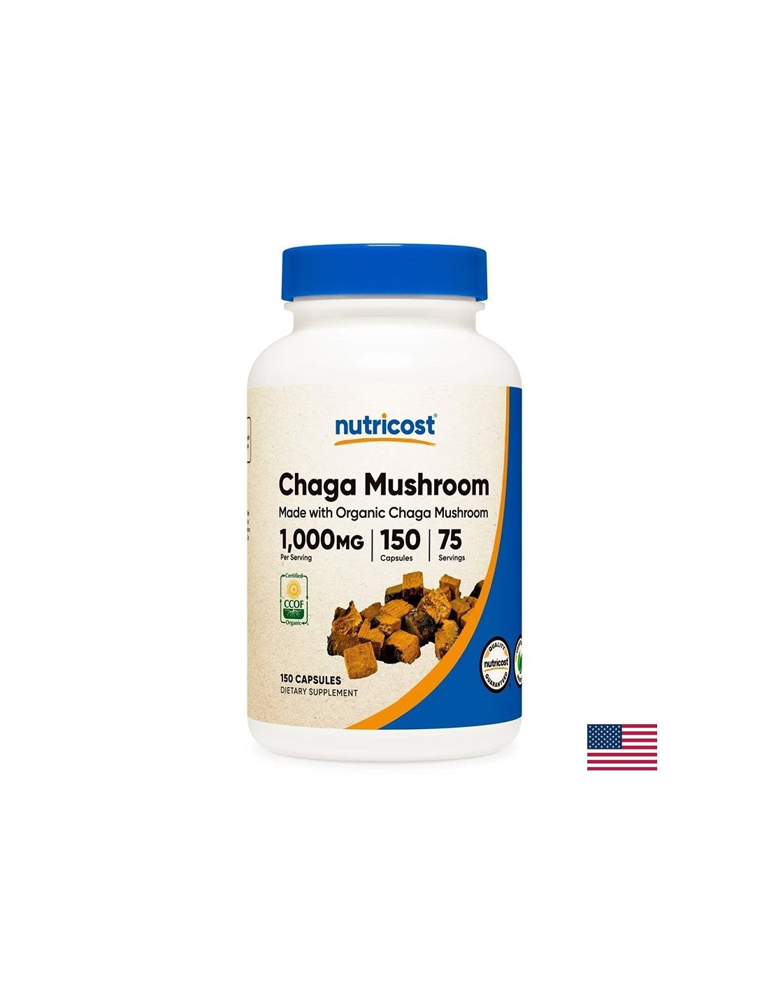 Immunität und Energie - Chaga -Extrakt 500 mg, 150 Kapseln