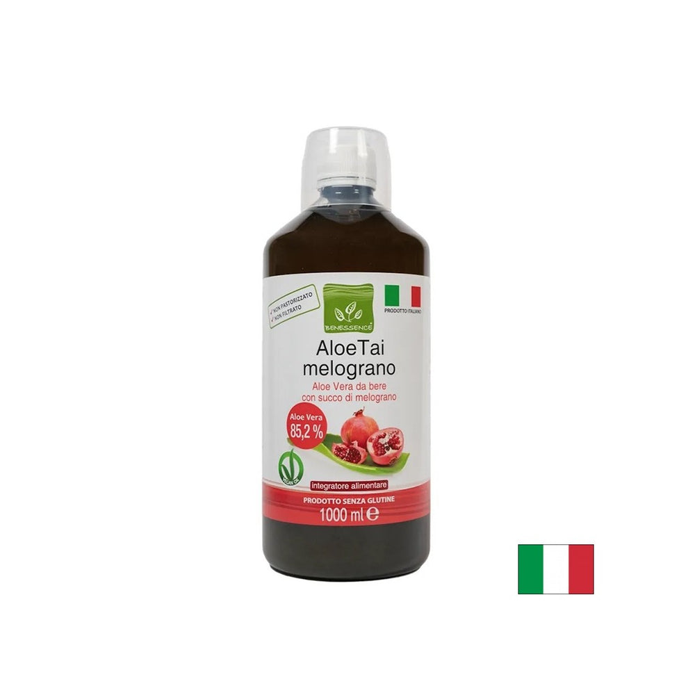 Aloe vera (leaf juice and pulp) + pomegranate juice - Immunity, digestion, antioxidant protection. 1 liter, 20 doses