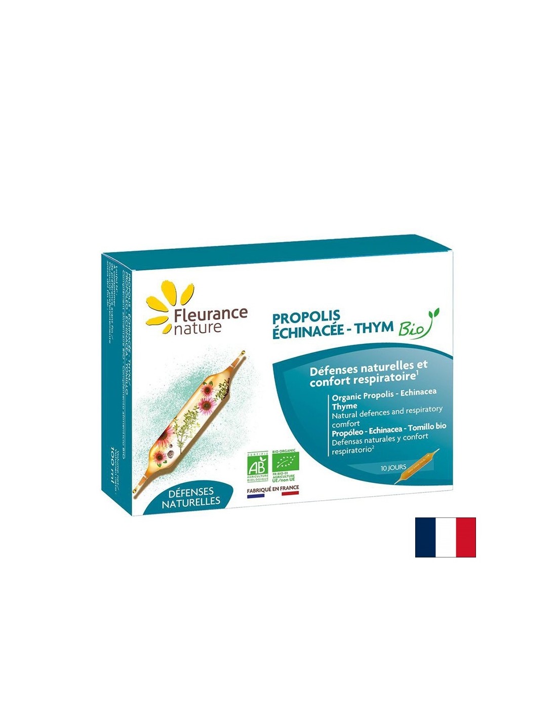 Immuun- en ademhalingssystemen - Propolis, Echinacea, Thyme Bio, 10 Drinking Ampoules