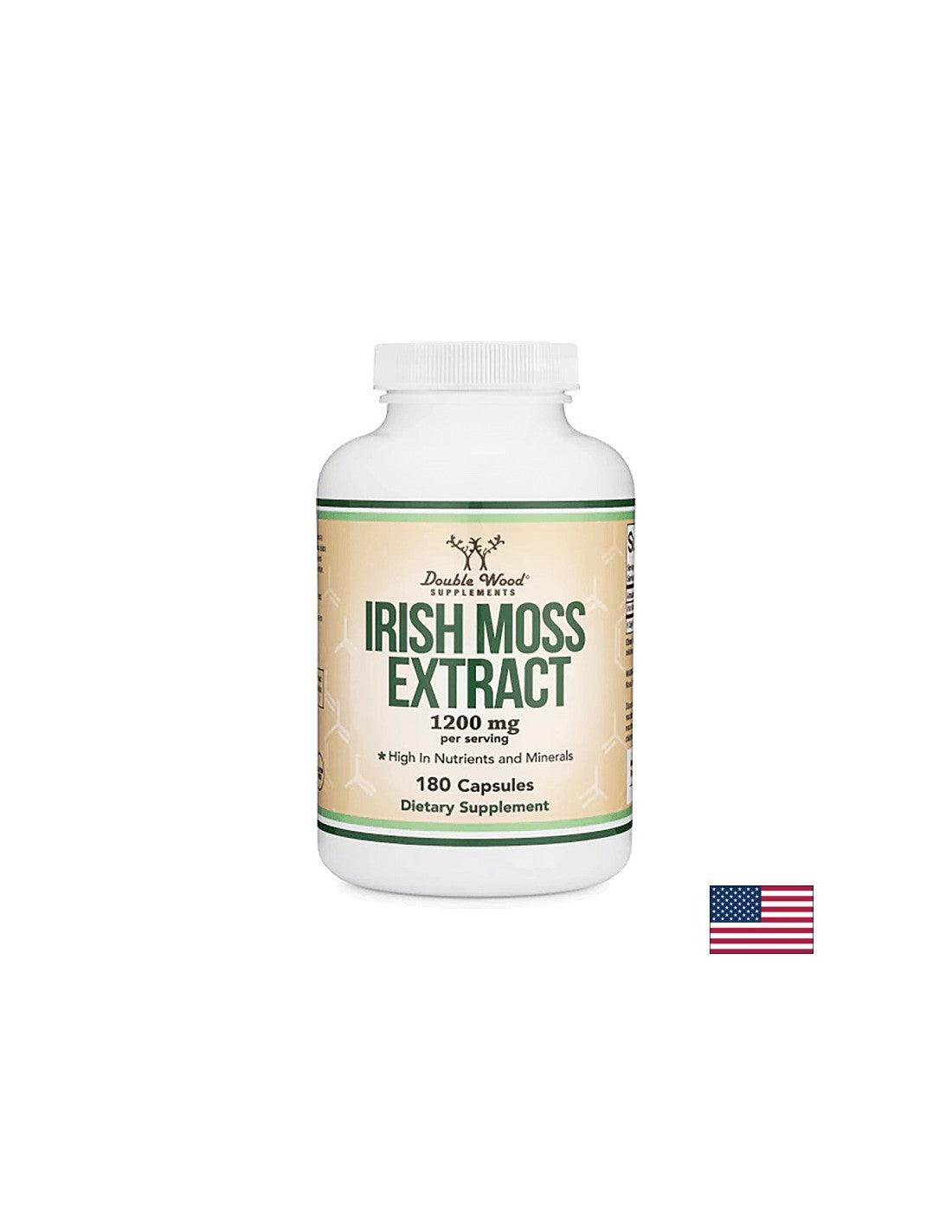 Irish sea moss - Red algae (Irish moss), 180 capsules Double Wood