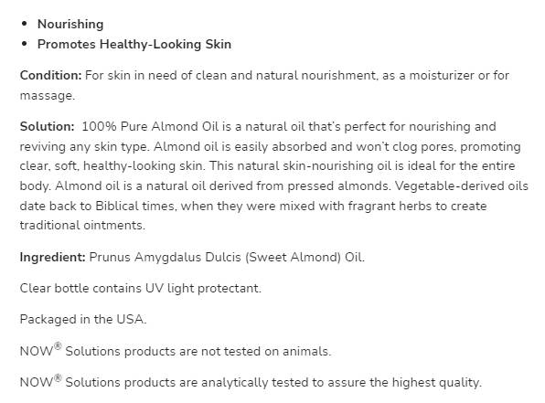 Sweet Almond Oil | 100% Pure Moisturizing Oil - 473 ml