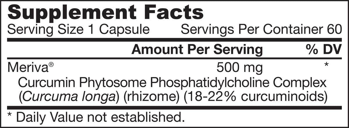 Kurkumino fitosoma 500 mg | „Meriva®“ - 120 kapsulės