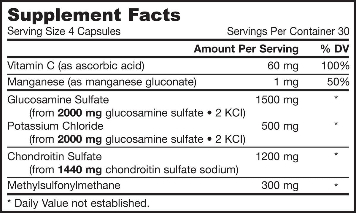 Glükosamiin, kondroitiin, MSM - 120 kapslit