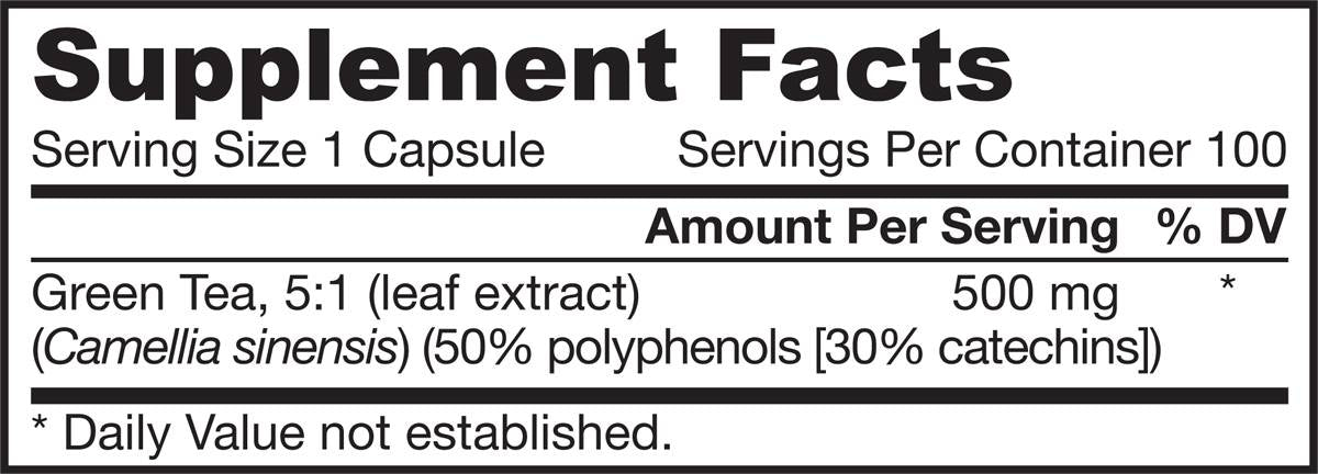 Ceai verde 500 mg - 100 capsule