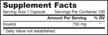 Inositol 750 mg - 100 капсули