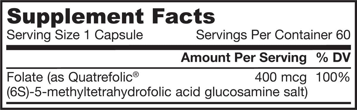 Methyl Folate 400 mcg - 60 капсули - Feel You