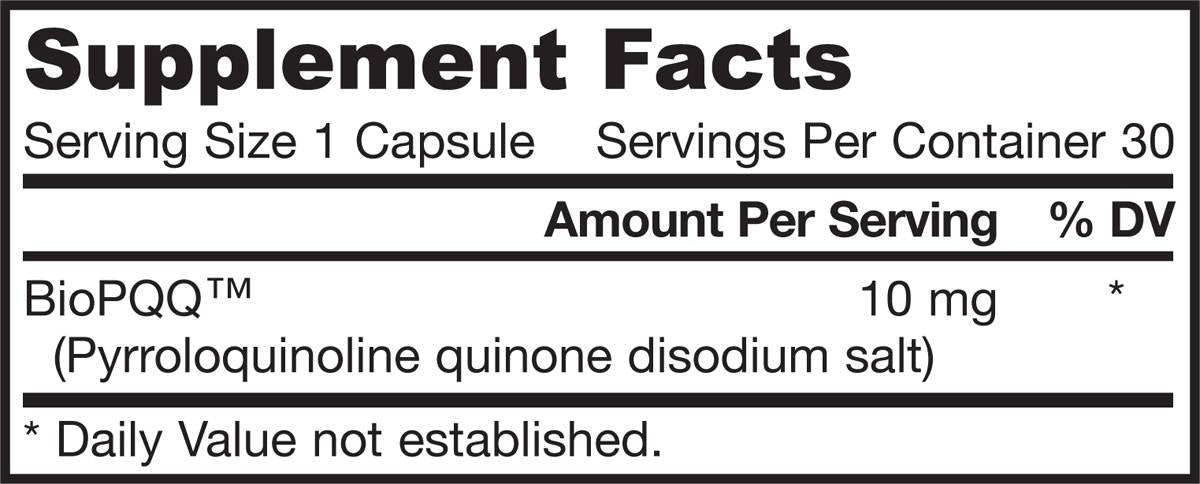 PQQ 10 mg - 30 cápsulas