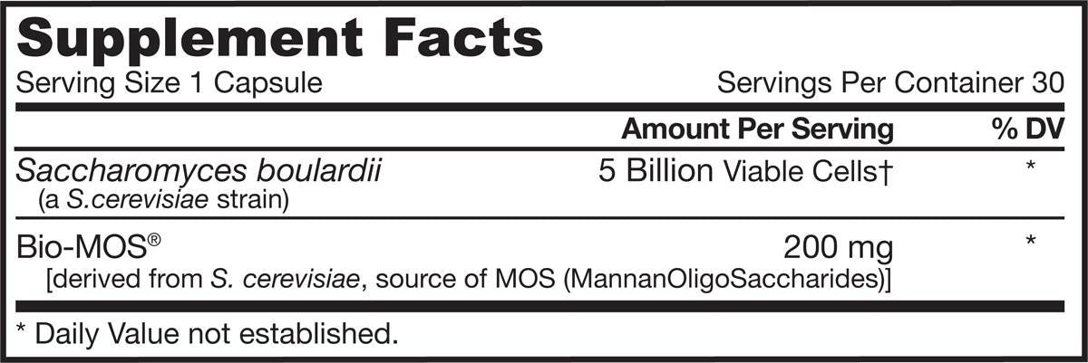 Saccharomyces boulardii + mos - 30 capsules