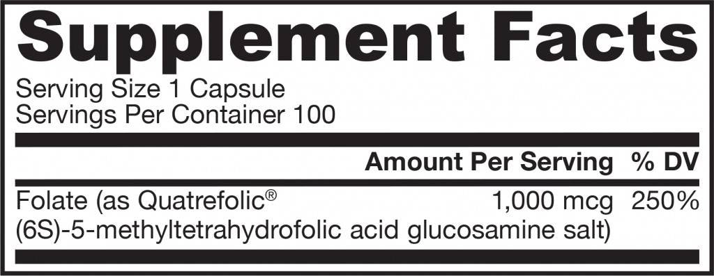 Methyl Folate 1000 mcg - 100 капсули - Feel You