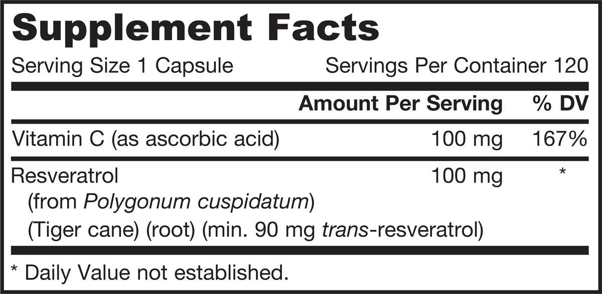 Resveratrol 100 mg - 60 capsules