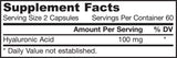 Hyaluronic Acid 50 mg - 120 capsules