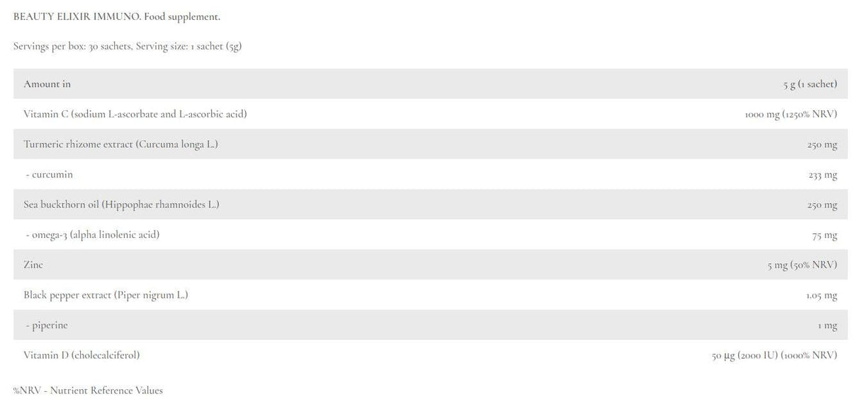 Beauty Elixir Immuno | Liposomal Technology - 5 грама