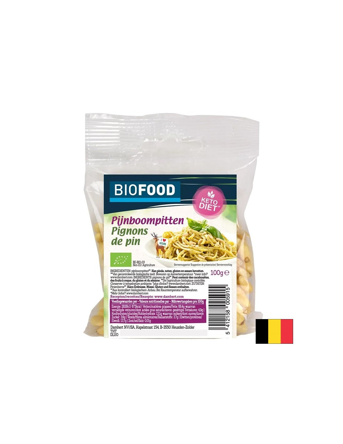 Pine nuts, ORGANIC, 100 g