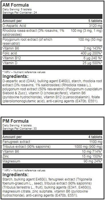 LevroTEST AM/PM Formula - 2 x 120 Таблетки - Feel You