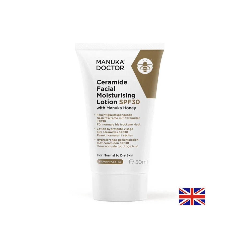 Moisturizing face lotion with ceramides and manuka honey, SPF30, 50 ml