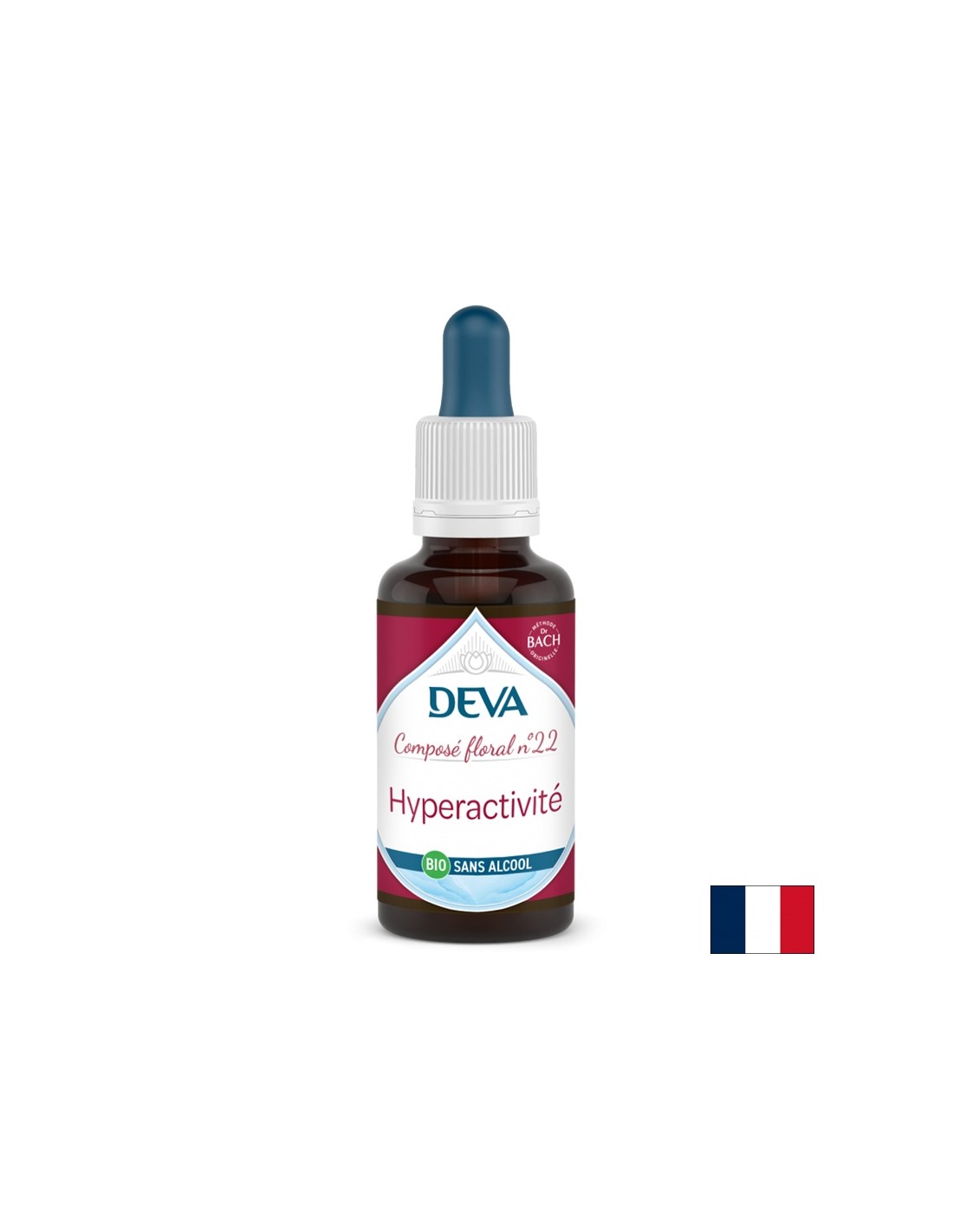 Hyperactivity, floral essences, Bach drops No. 22 (alcohol-free), 30 ml