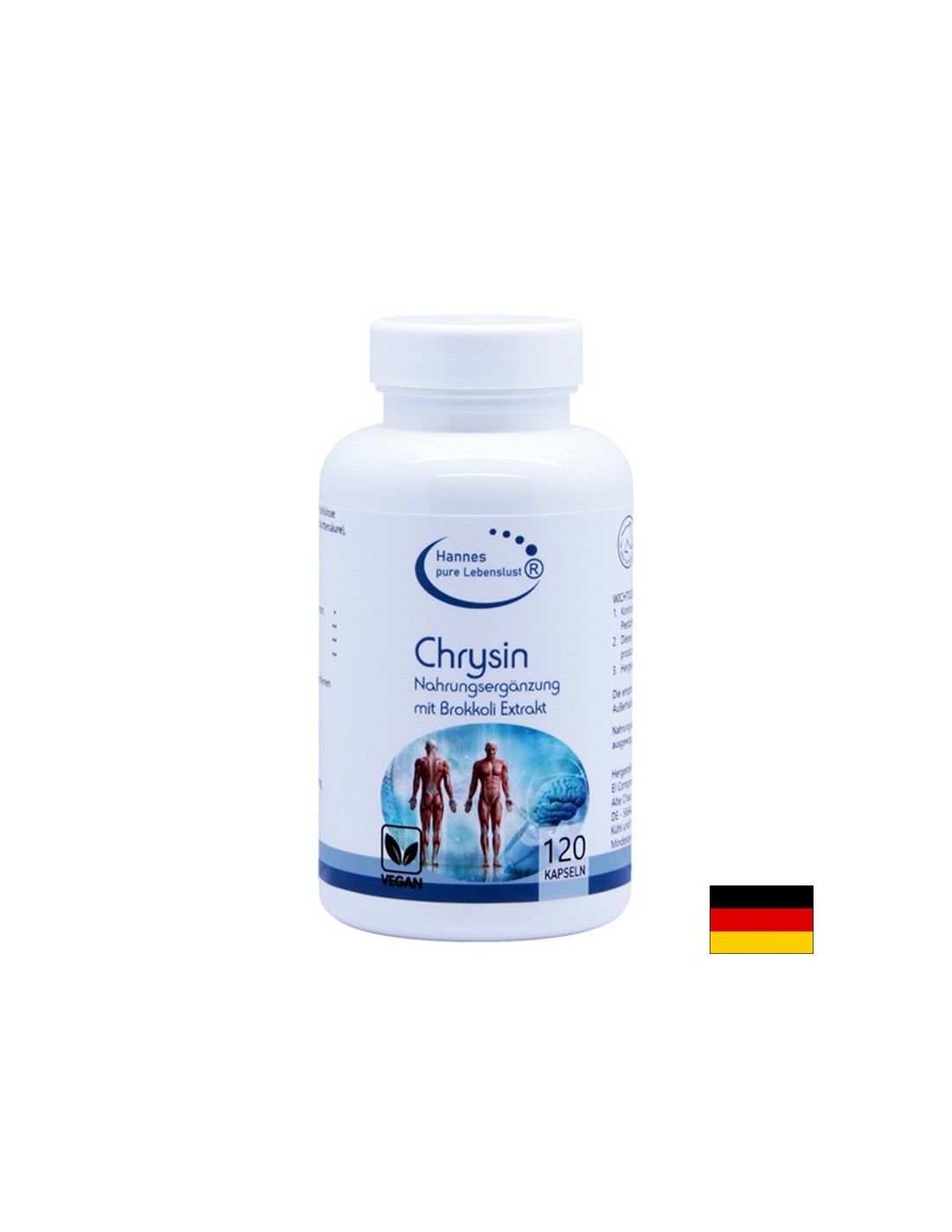 Hormonal balance - Chrysin (from broccoli), 120 capsules