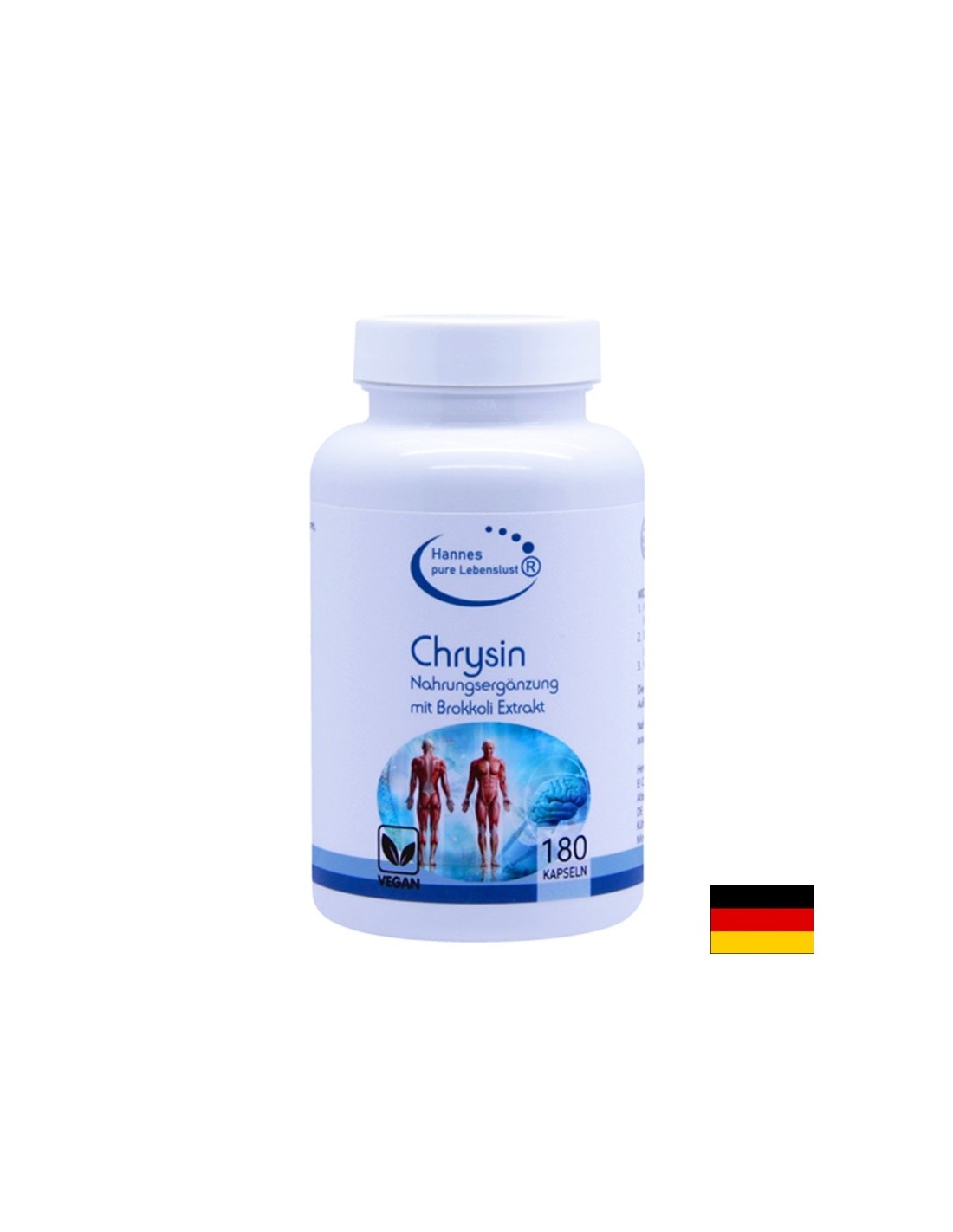 Hormonal balance - Chrysin (from broccoli), 180 capsules