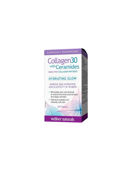 Collagen30® with Ceramides - Колаген + Серамиди, 120 таблетки Webber Naturals - Feel You