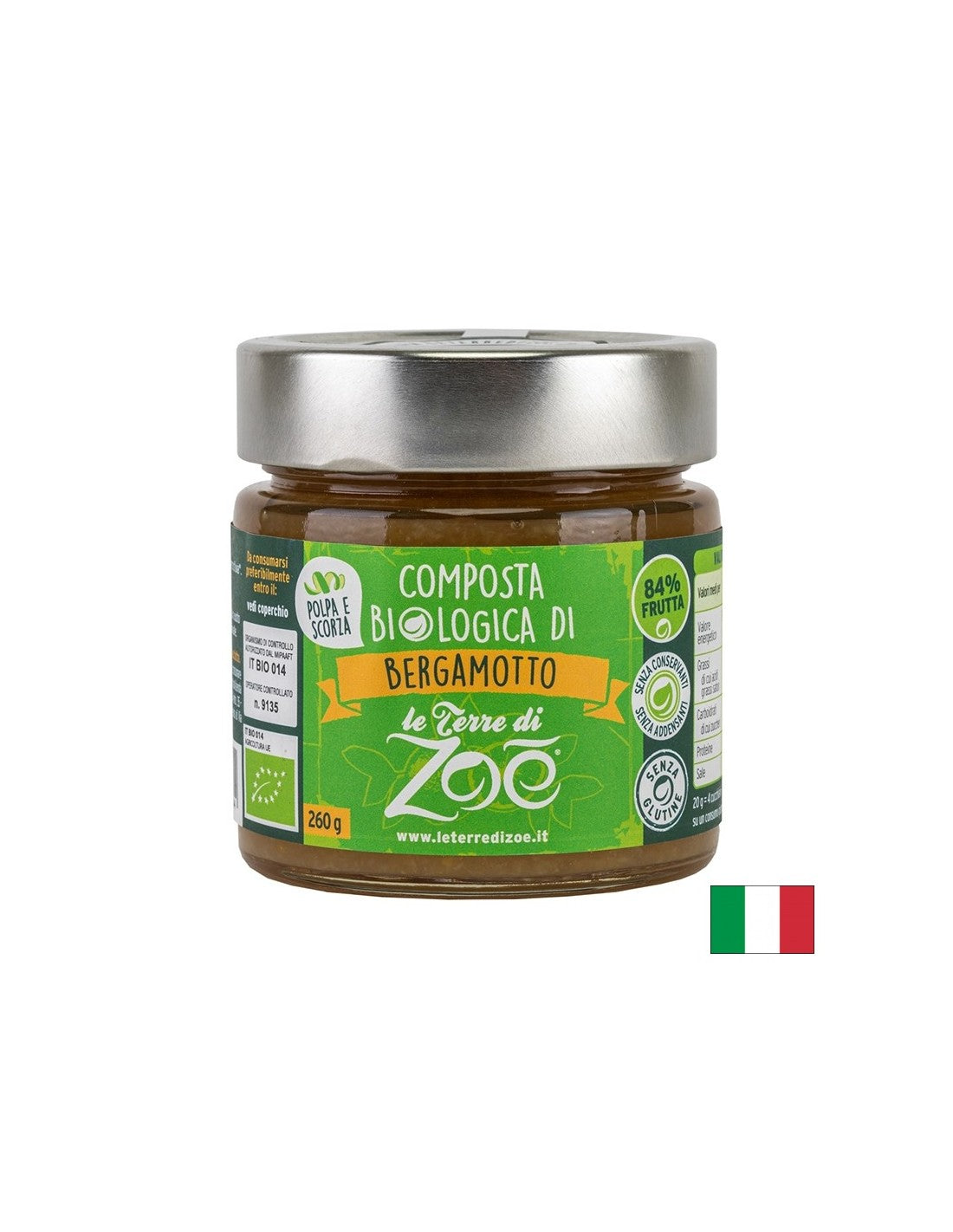 Marmellata bergamot biologica, 260 g
