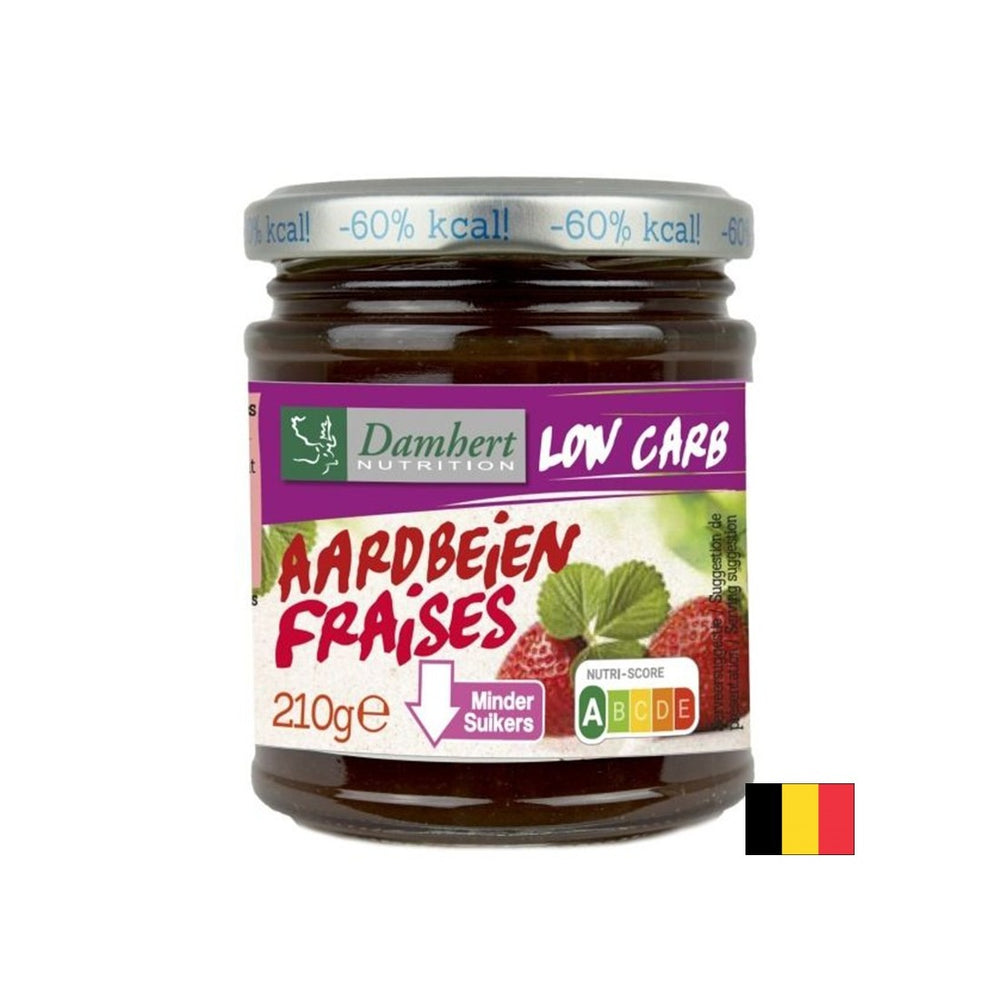 Strawberry jam with low sugar and carbohydrate content, 210 g