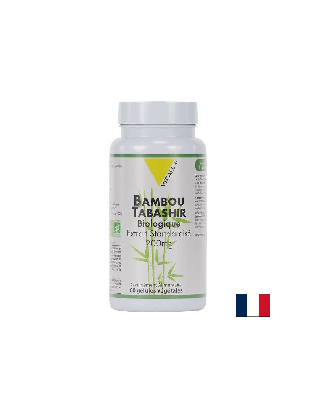 Cheveux et peau - exsudat en bambou, bio, 200 mg x 60 capsules