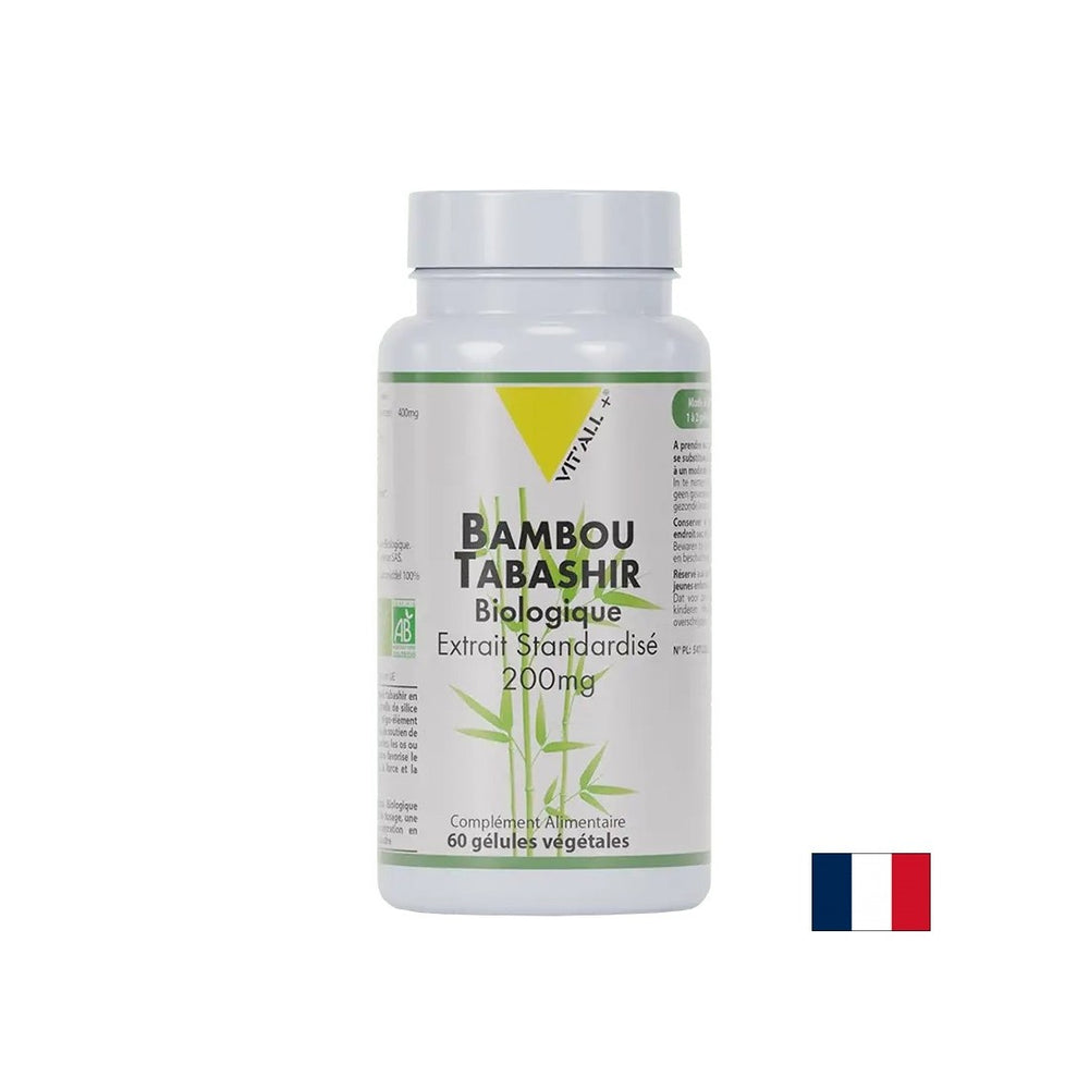 Cheveux et peau - exsudat en bambou, bio, 200 mg x 60 capsules