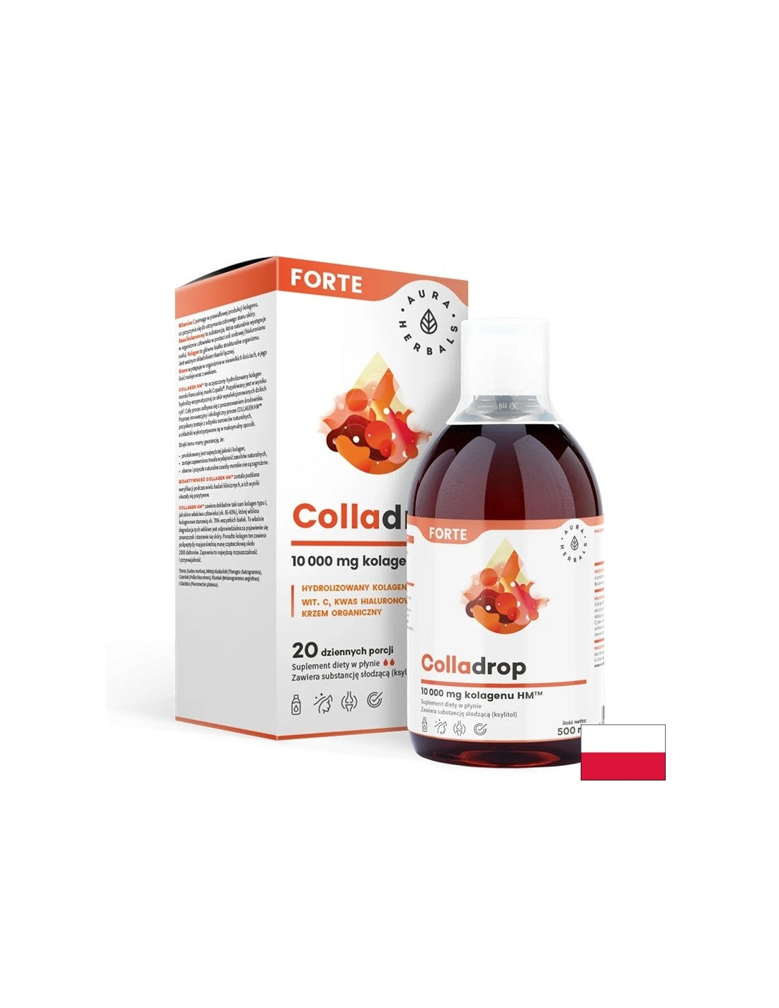 Haar, huid en nagels - Collageen Forte HM ™ (met hyalurinezuur, vitamine C en silicium), 500 ml