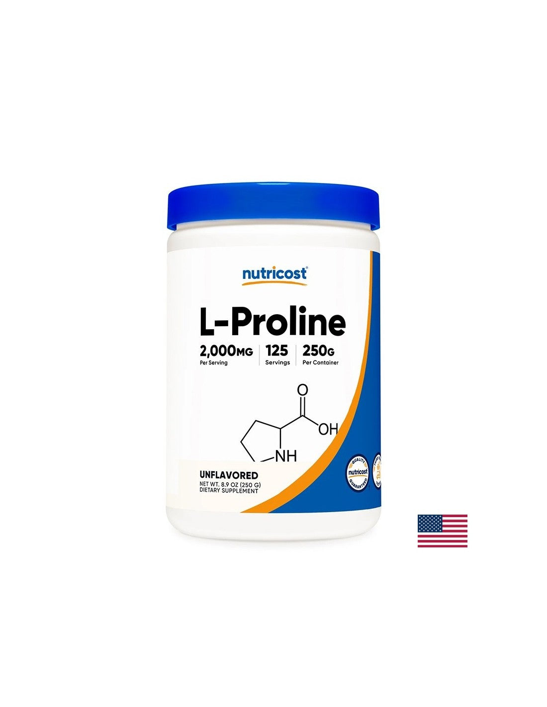 Kości i stawy - L -prolina, 2000 mg x 250 g, proszek