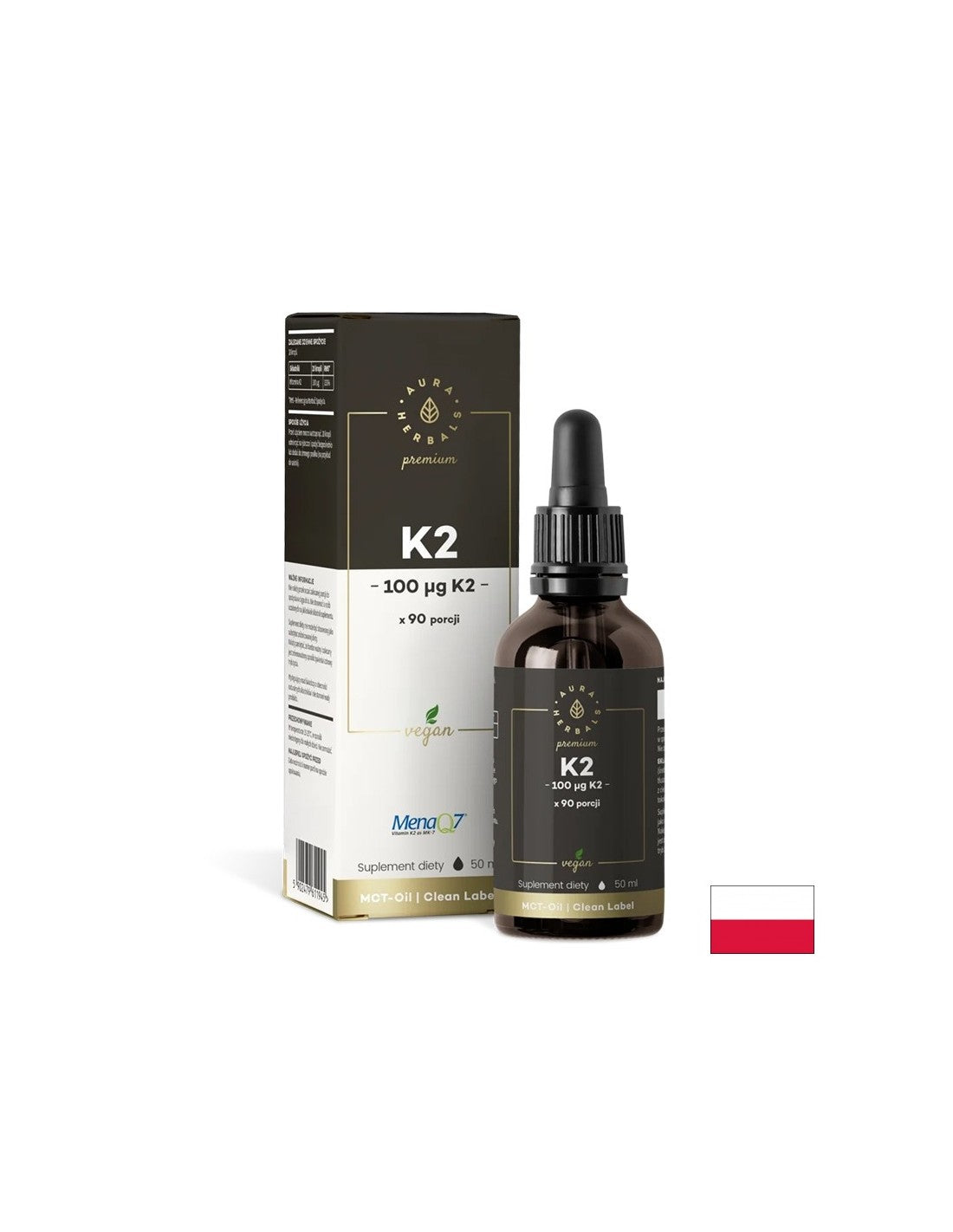 Kości i stawy - witamina K2 (formuła wegańska), 50 ml kropli