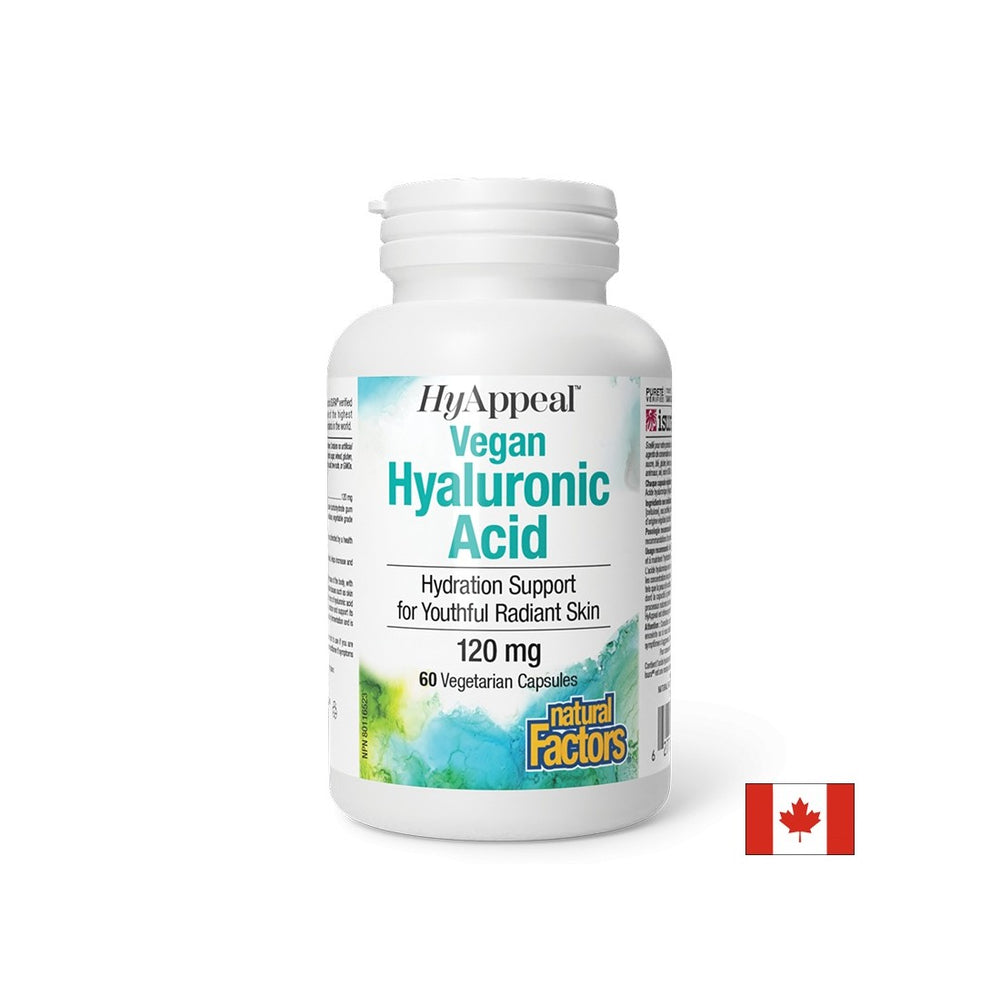 Beautiful skin - healthy joints - Hyaluronic acid HyAppeal® (vegan), 120 mg x 60 V capsules