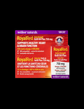 Triple combination to support the heart and brain - Krill oil + Omega-3 and astaxanthin RoyalRed, 120 softgel capsules - Nutra Best Europe