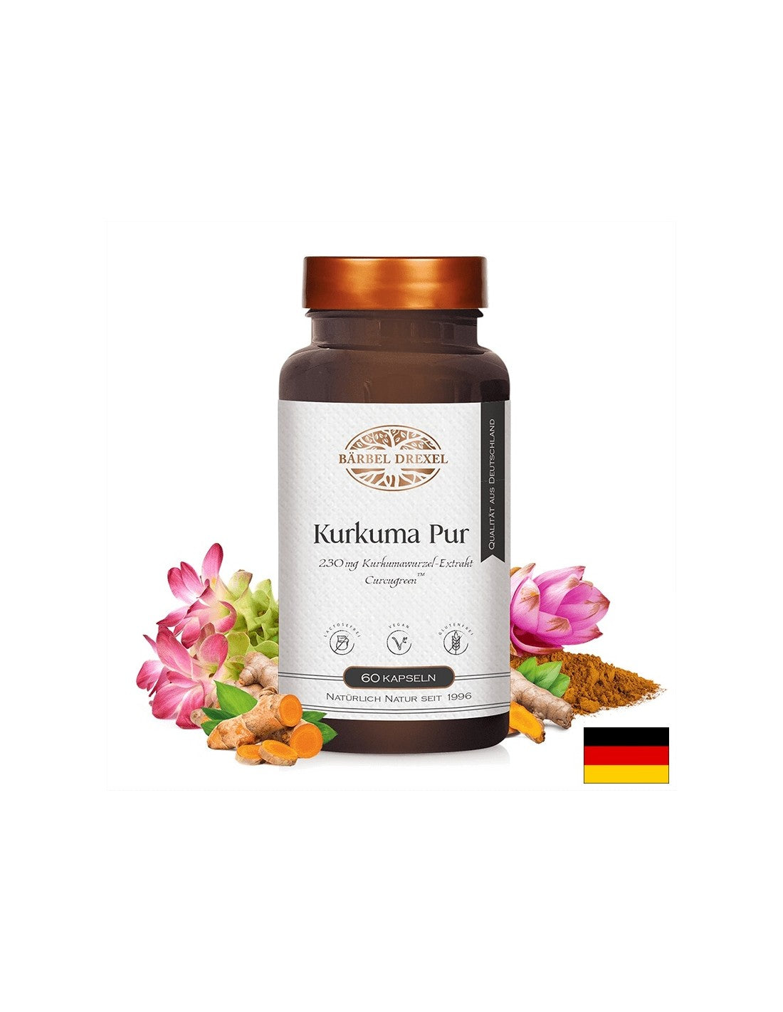 Turmebier - Verdauung, Liewer an Gallbladder - Kurkuma Pur, 60 Kapellelen Bäubel Drexel
