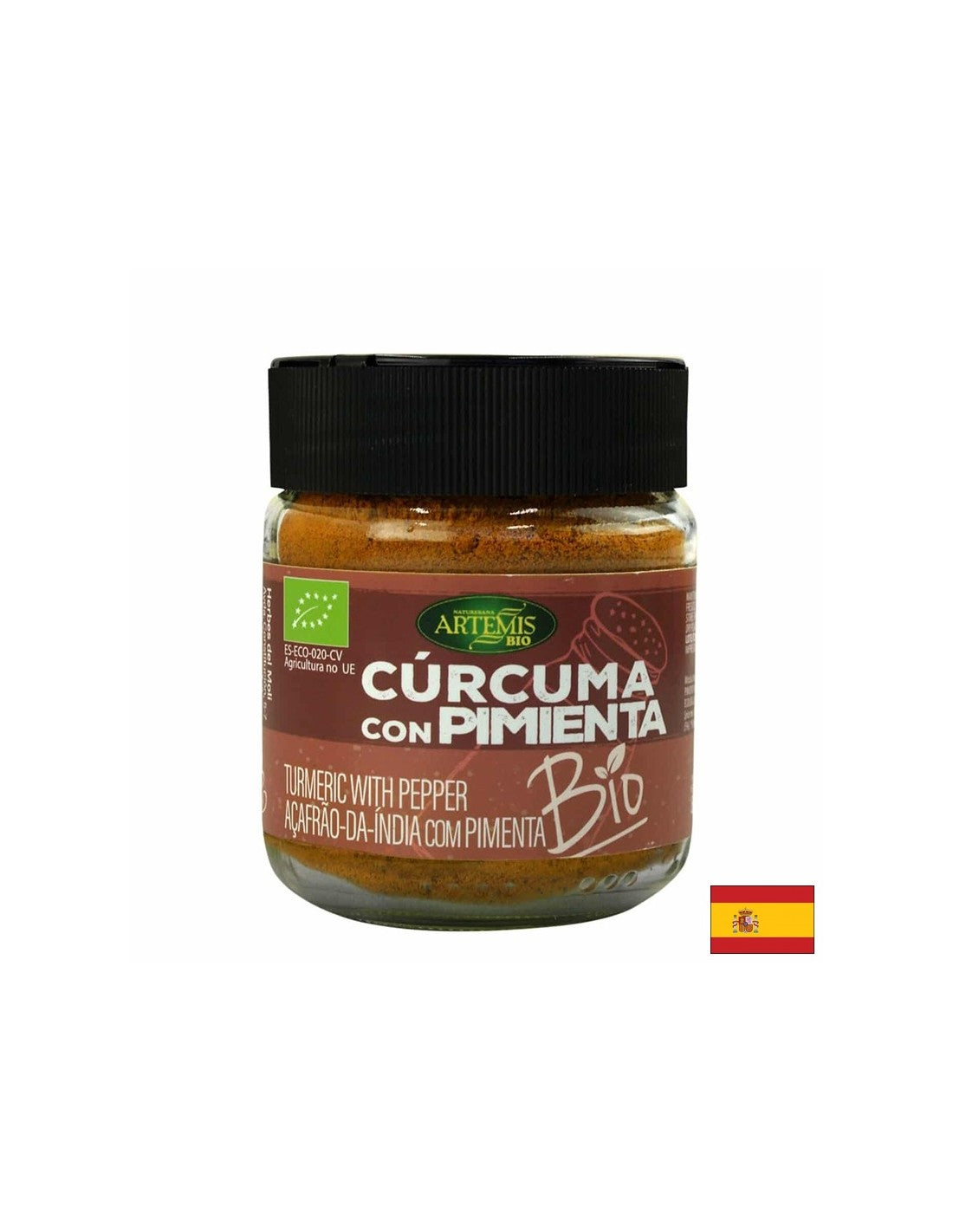 Aromatic organic spices - turmeric & black pepper, 80 g, powder