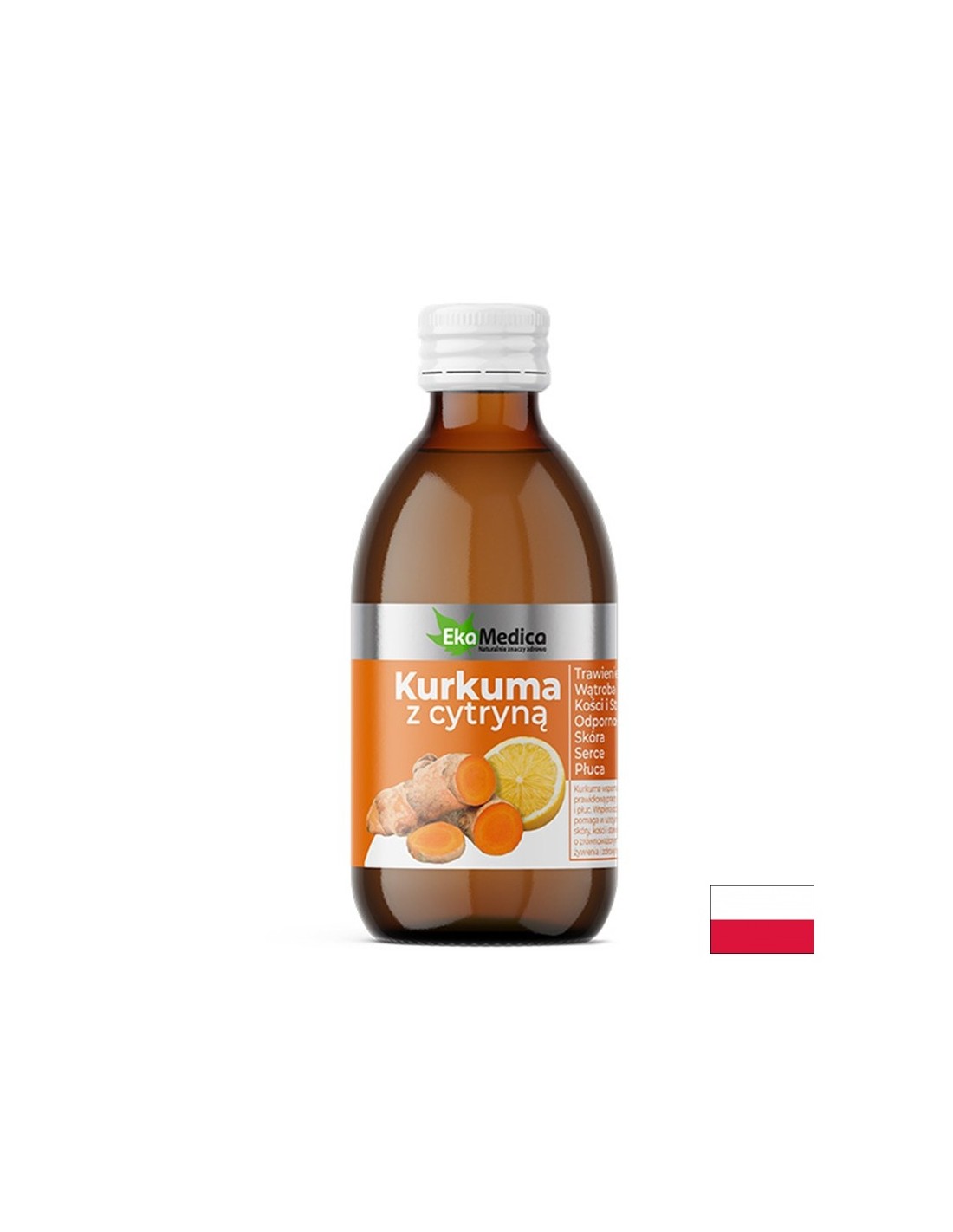 Kurkuma + citroensap, 250 ml Ekamedica